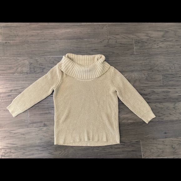 Michael Kors Sweaters - Michael Kors Gold Shimmer Cowl Neck Sweater